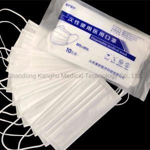 Shandong Kanghu White Mask Disposable Medical Mask / Adult Students Type Iir