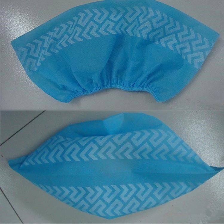 Blue Nonwoven Cheap Price Disposable Shoe Covers with Printing