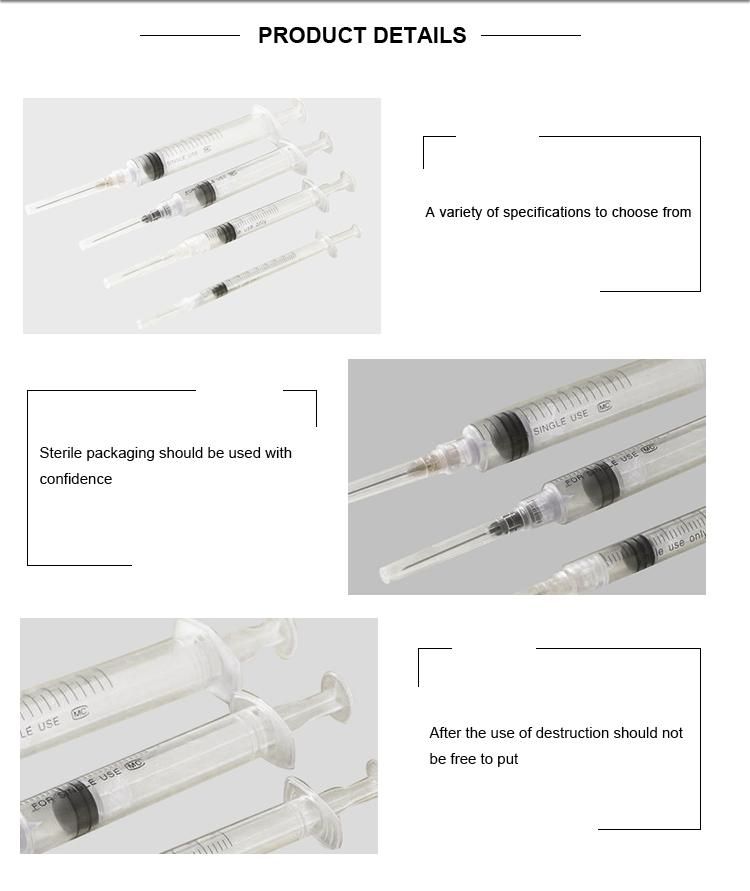 Auto Destruct Plastic 3ml 5ml 10ml Auto Disabled Safety Syringes Disposable for Medical