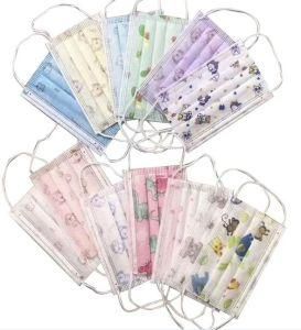 Stock Children Face Mask 3ply Disposable Medical Face Mask Colorful Kids Face Mask