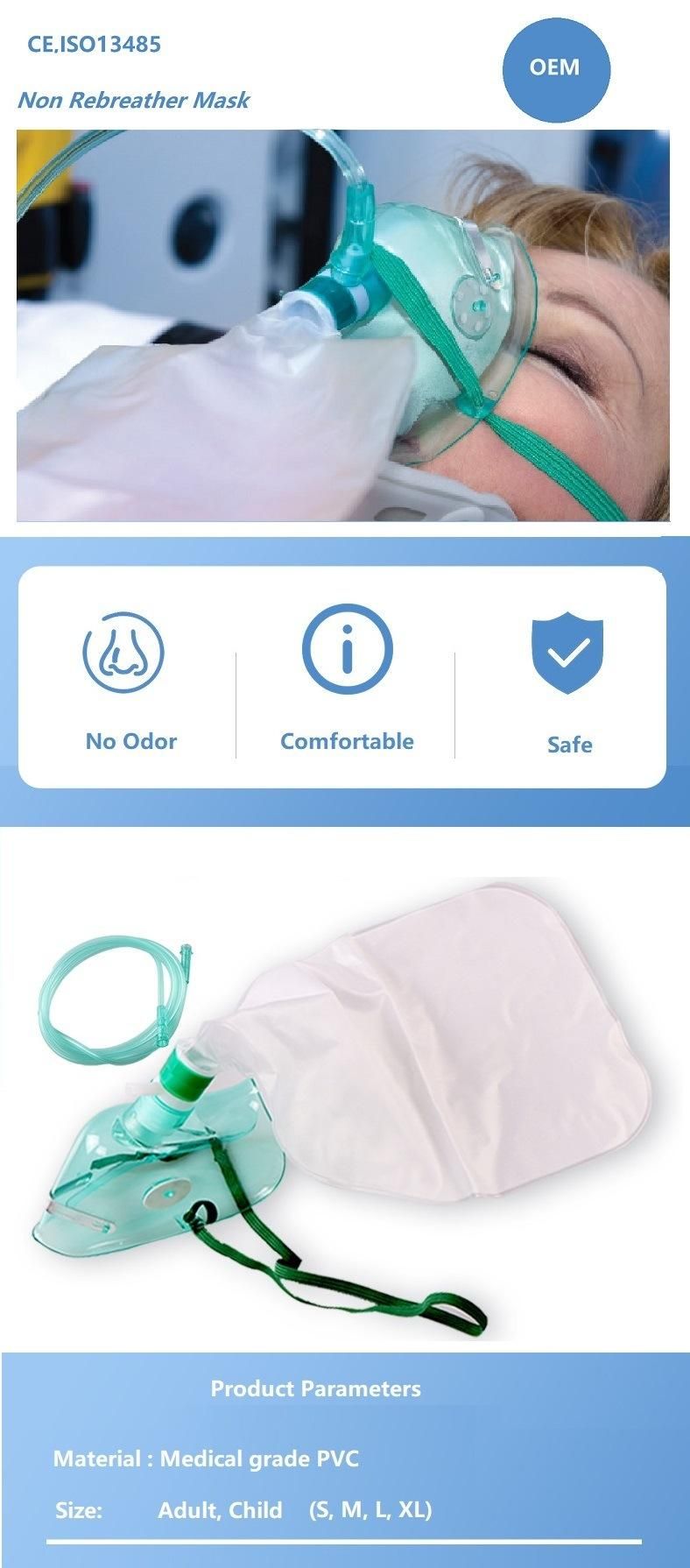 Low Concentration Aircraft Oxygen Mask with Reservoir Bag