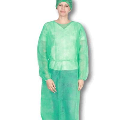 Disposable Dustproof PP Non Woven Isolation Gowns with Knit Cuff