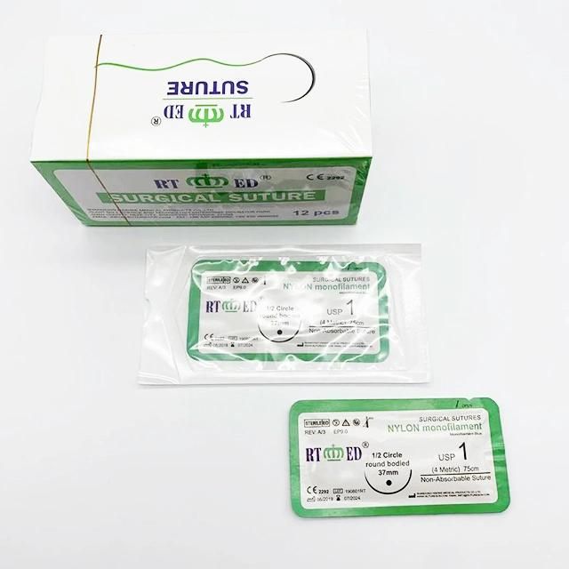 Medical Disposable Non-Absorbable Sterile Nylon Monofilament Surgical Sutures