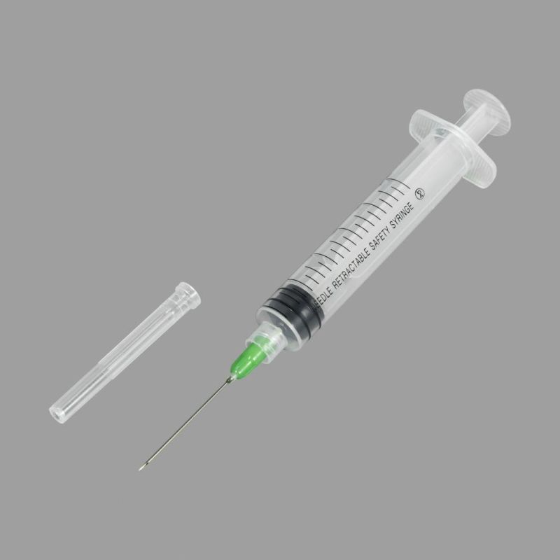 Factory Price Disposable Manual-Retractable Safety Syringe for Hypodermic Injection with CE/FDA Certificate