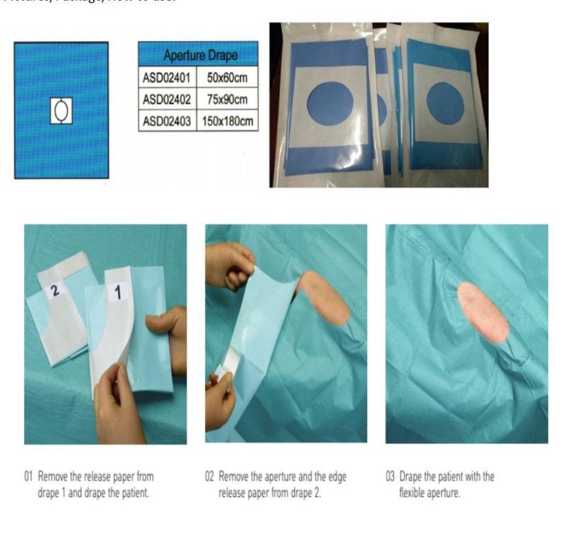 Disposable Sterile Universal Surgical Drape with Aperture Hole with CE