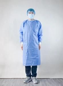 Long Sleeves 45g SMS Non-Woven Waterproof Surgery Isolation Protective Medical Breathable Sterile Reinforced Disposable Surgical Gown