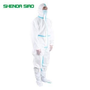 Coverall Disposable Antibacterial Isolation Suit for Medical Staff Protective Clothing Dust-Proof Coveralls Antistatic