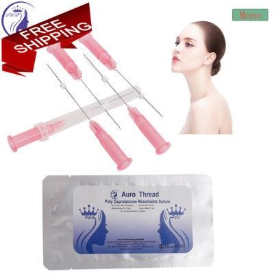 Absorbable Sutures Pdo Thread Lifting Korea Barbed Aesthetic Mono Screw with Needle