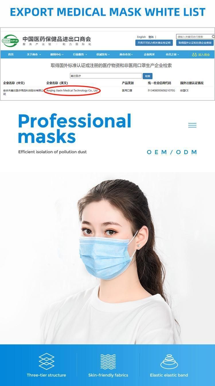 on Chinese Whitelist and Bfe 95% 3ply Medical Face Mask, Non Medical Mask