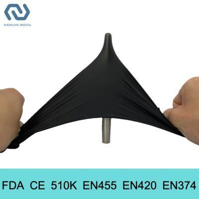 Factory Outlet Black Disposable Nitrile Examination Gloves with FDA CE