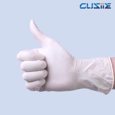 Disposable White Latex Protective Gloves Safety Examination Rubber Gloves Distributor