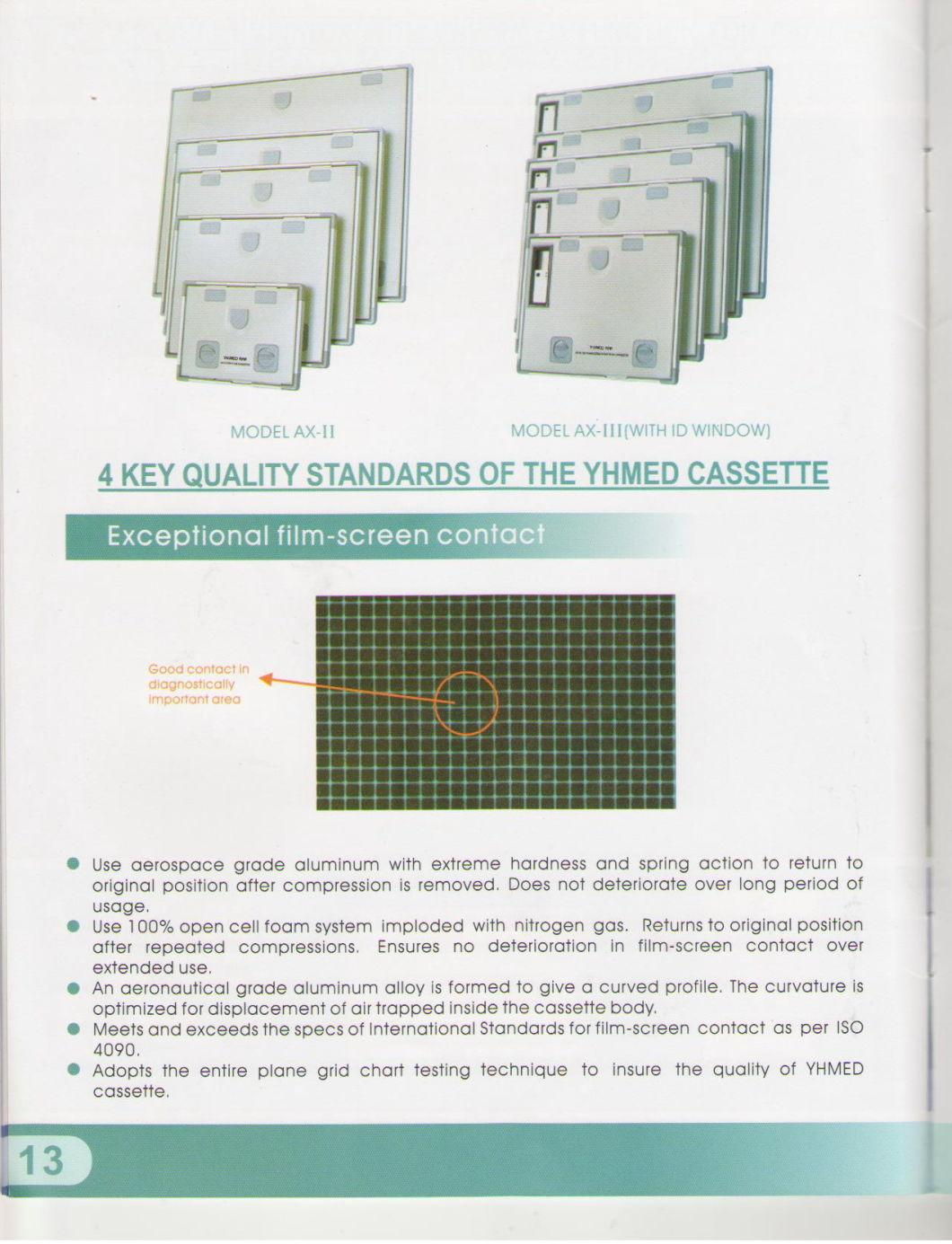 X Ray Film Cassette with High Speed Screen