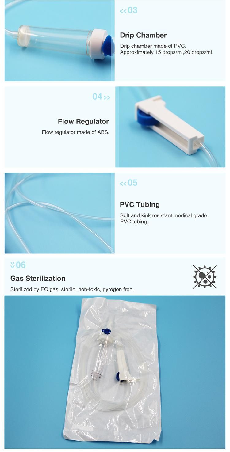 Cheap Medical Disposable IV Infusion Giving Set with Luer Lock Y Connect