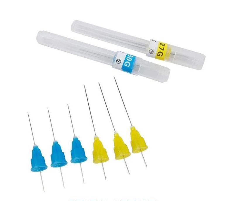 High-Quality Disposable Medical Sterile Hypodermic Dental Needle, Sharp Painless Extra-Fine Injection Anesthesia Swaged Short/Long Needle, for Dentist Use