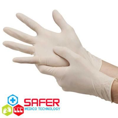 Disposable Latex Examination Glove with Powder From Malaysia Factory