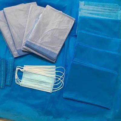 Disposable Angiography Surgical Pack Single Use Surgical Instrument Packs Standard Surgical Gowns Drapes Packs