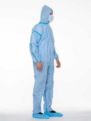 Green Coveralls Disposable Safety Jumpsuit PPE Isolation Overalls