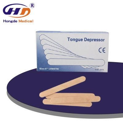 HD352 Eco-Friendly Disposable Durable Nature Medical Supplies Sterile Wooden Tongue Depressor