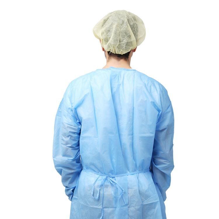 Yellow Visitor Non Woven Disposable Long Sleeve Isolation Cover Gown