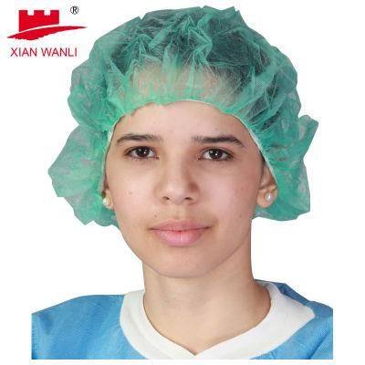 Nonwoven Fabric Medical Clip Cap for Hospital Lab Double Single Elastic Boffant Non-Mediacal Dustproof Anti-Dust Double Elastic Nurse Doctor
