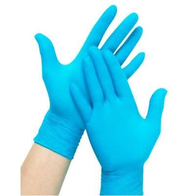 Suncend Powder-Free Material Blue Color Disposable Nitrile Gloves
