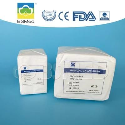 Ce/ISO Approved Medical Gauze Sponges Non-Sterile Non-Fold Edge Gauze Swab