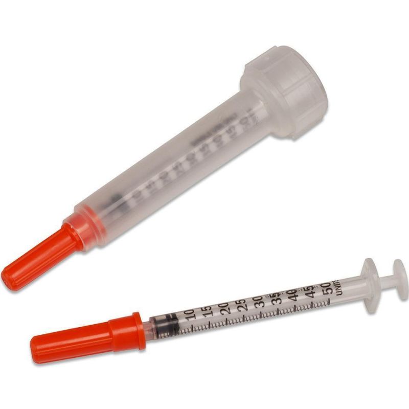 CE/FDA Approved Disposable Insulin Syringe 50/101units for Insulin Injection