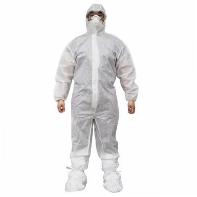 Disposable Light-Weight Nonwoven Fabric Anti-Dust Protective Isolation Clothing Coverall for Industry