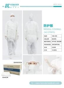 4/5/6 Taped Disposable Waterproof Coveralls by SMS or Microporous Film Laminated Materials