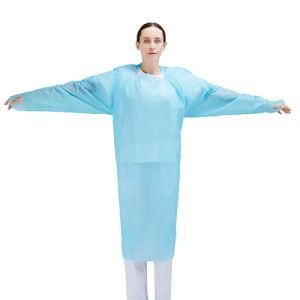 Disposable Plastic CPE Apron Gown with Long Sleeve and Thumb Loop
