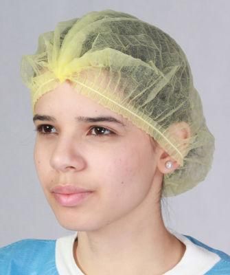 21&quot; Colorful Non Woven Disposable Mob Cap /Nurse Cap with Elastic