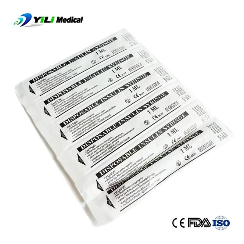 Medical Steroid Irrigation Insulin Syringe with Hypodermic Fixed Needle