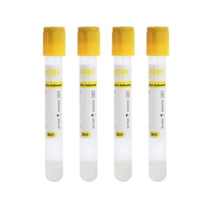 Hot Sale 3-10ml Glass / PET Sterile Vacuum Blood Collection Gel Clot Activator Tube