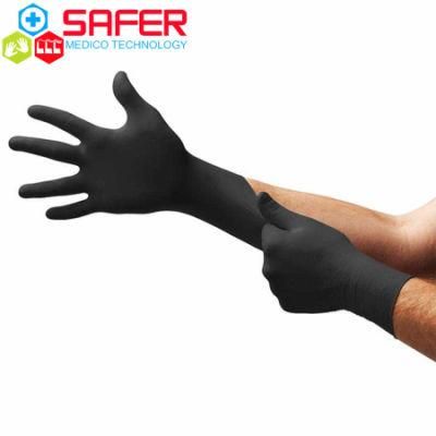 Disposable Black Working Vinyl Gloves Food Grade Powder Free