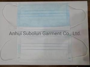 Disposable 3 Ply Breathable Non-Woven Medical Surgical Face Mask with Earloop