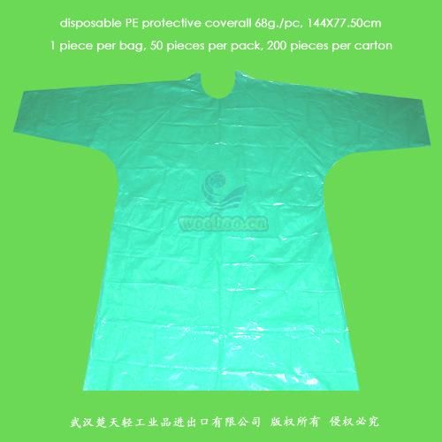Disposable Polyethylene/Poly/PE Protective Gown