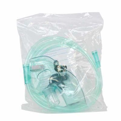 Oxygen Nebulizer Mask Disposable Medical Oxygen Nebulizer Face Mask with Oxygen Tube with CE, FDA Green