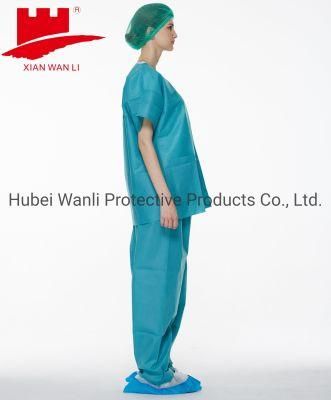 Disposable Non-Woven T-Shirt and Trousers Suit