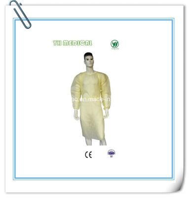 Disposable PP Non Woven Laminated PE Isolation Gown