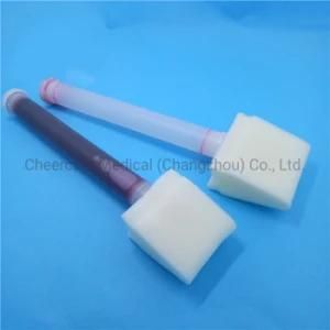 Medical Disposable Hospital Use Skin Disinfect Plastic Handle Surgical Foam Brush 26ml 2% Chg 70% Ipa Skin Prep Swab Applicator