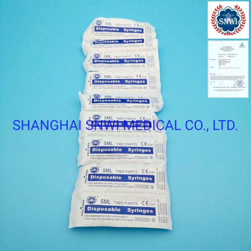 Disposable Medical Sterile Plastic Syringe with Needle