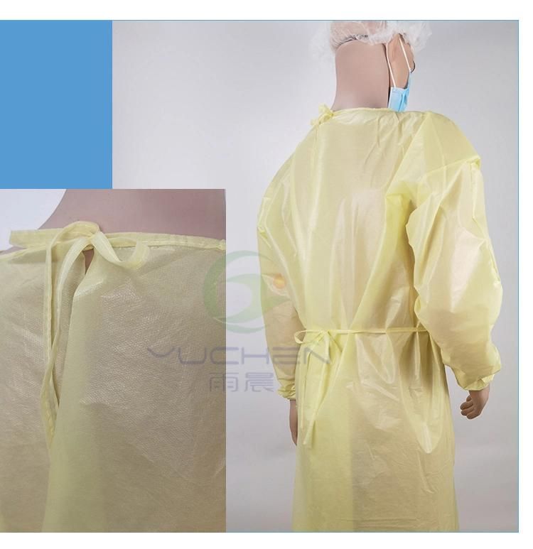 Professional Disposable PE PP CPE Protective Waterproof Surgical Isolation Gowns