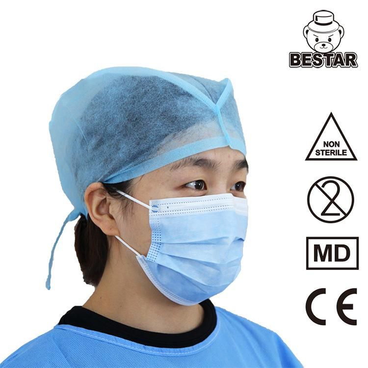 CE Certified Nonwoven Disposable Type Iir En14683 Bfe99% Surgical Medical Face Mask with Earloop White List Supplier