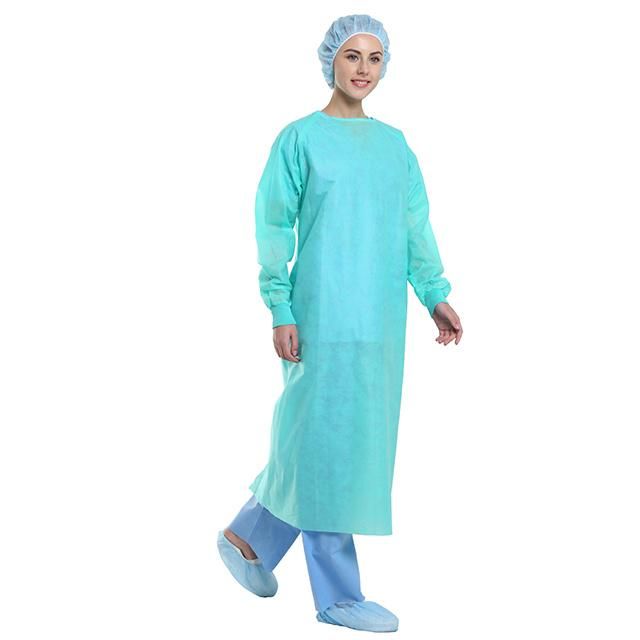 Disposable PP/SMS Non-Woven Isolation Gown Waterproof