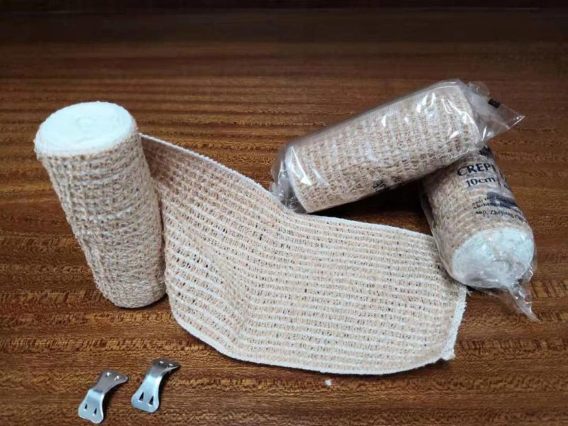 Medical Disposable 70GSM Skin Color Elastic Crepe Bandage 10cm*4.5m