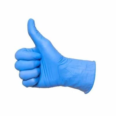 Manufacturer of Blue Disposable Powder Free Safety Gloves Laboratory High Quality Nitrile Gloves