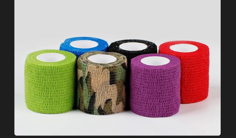 Surgical Colorful Self Adhesive Non-Woven Elastic Cohesive Gauze Sport Bandage