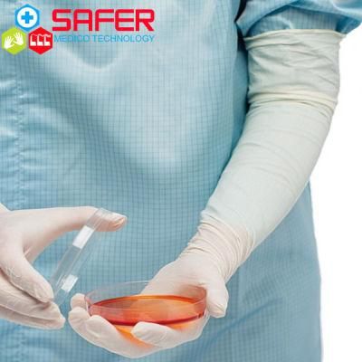 Safer Medical Latex Powder Obstetric Gloves Cuff 470mm
