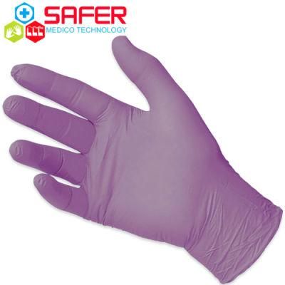 Purple Nitrile Gloves Powder Free Protective for Medical Use