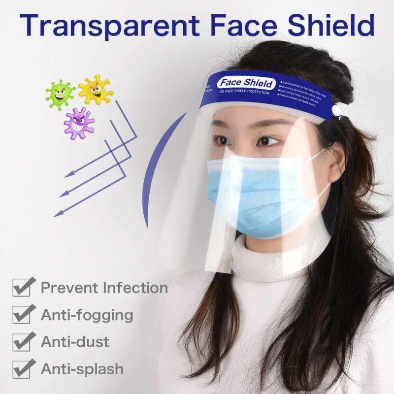 Skin Friendly Protection Isolation Anti-Fog Full Face Shield with Sponge